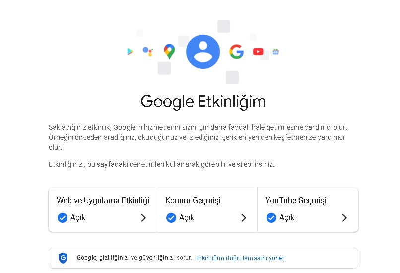 Google Hesabının Geçmişi Nasıl Silinir?