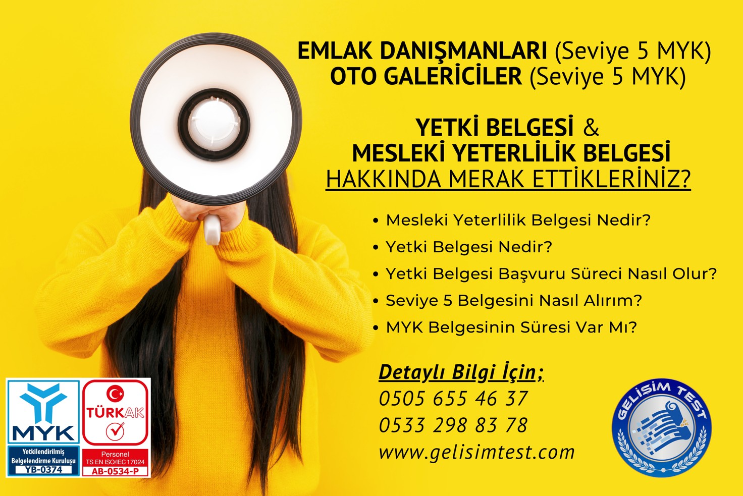 Sorumlu Emlak Danışmanı Seviye 5 ve Motorlu Kara Taşıtları